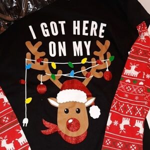Wound up Christmas tee shirt and antler headband